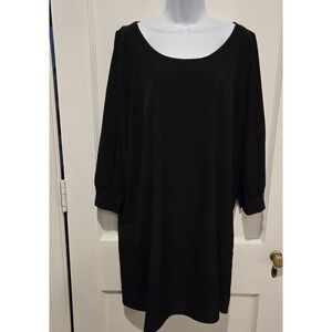 JM Studio Women's 3/4 Sleeve w/ Button Cuff Lined Open Back Design Dress Size 16